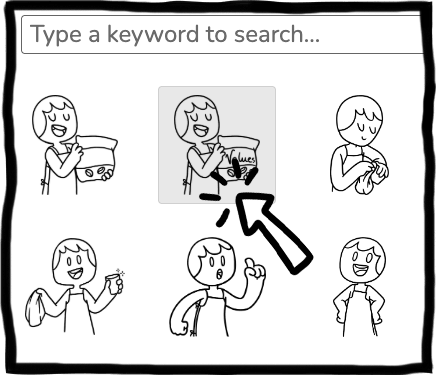 Click on an asset