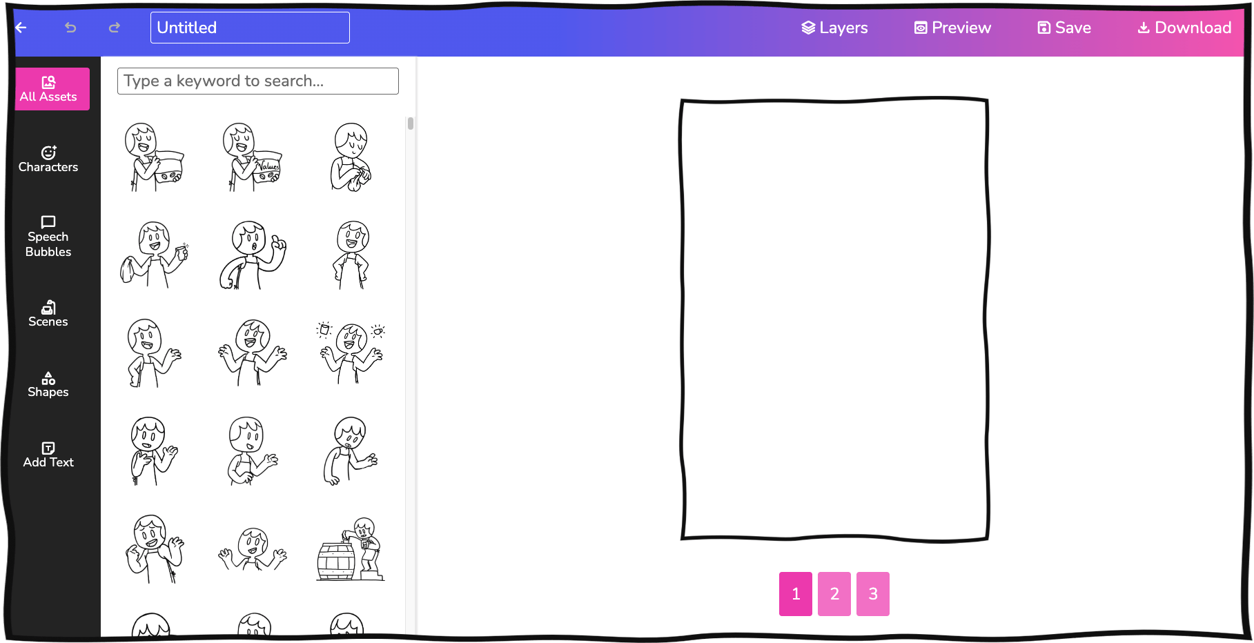 Screenshot of the editor